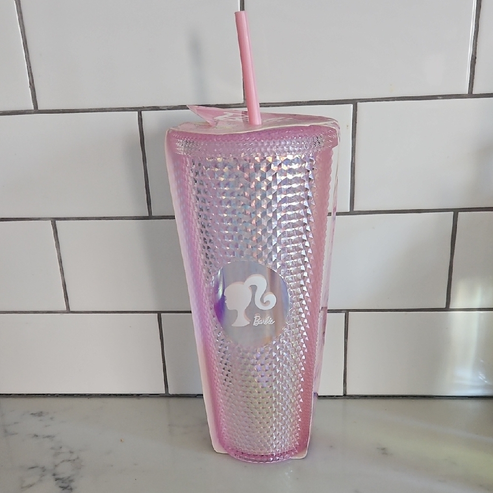 Barbie Pink Tumbler with Straw